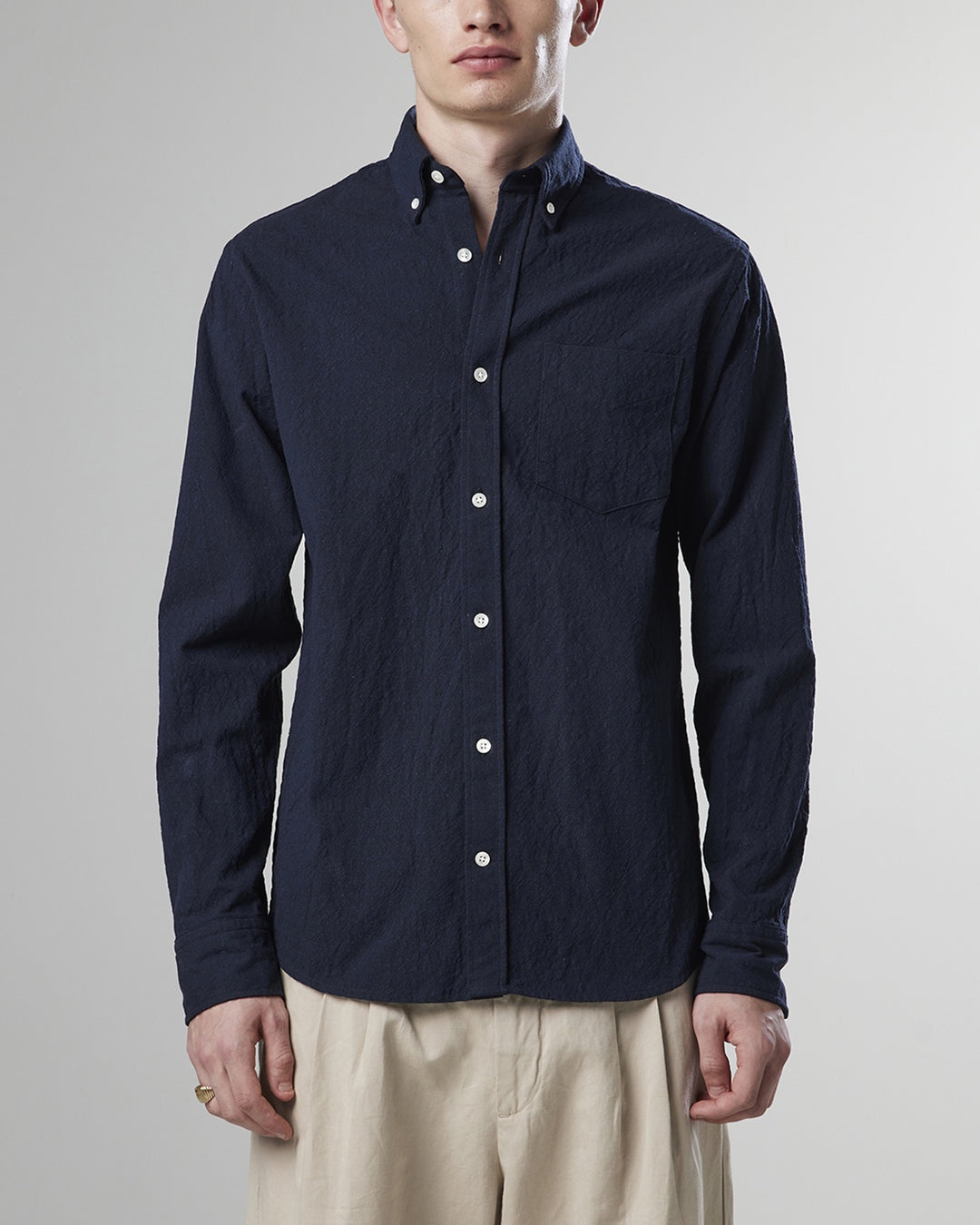 NN07 - Arne BD 5246 Button Down Shirt in Navy Blue | Buster McGee