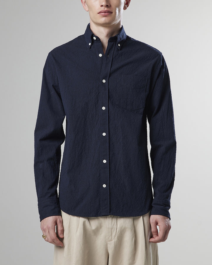 NN07 - Arne BD 5246 Button Down Shirt in Navy Blue | Buster McGee