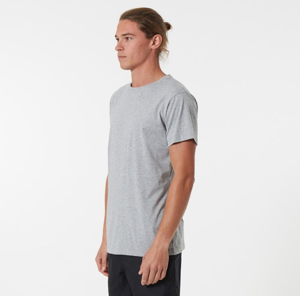 Mr Simple Reginald Tee in Grey Marle Front Side shot