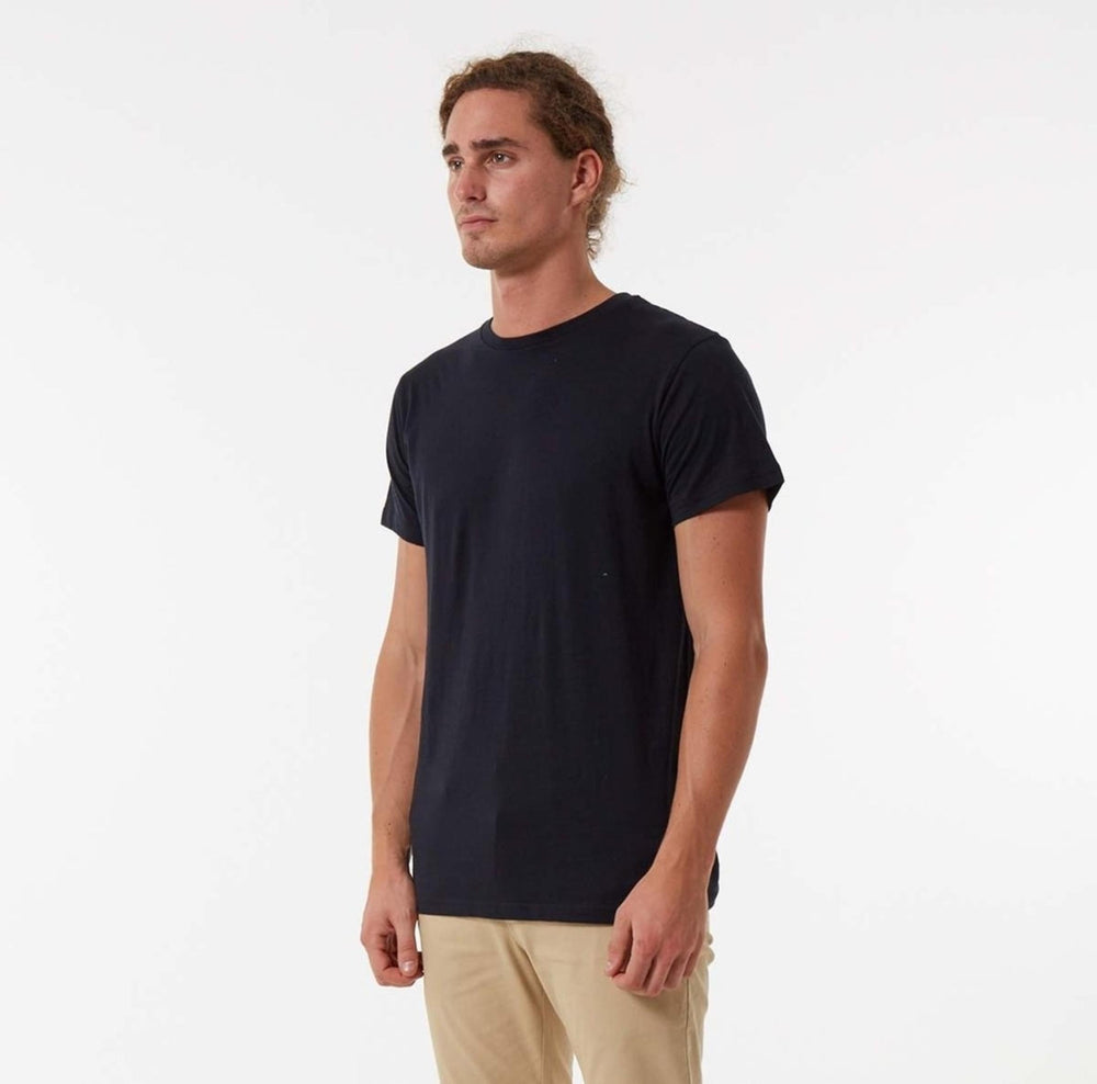 Mr Simple Reginald Tee in Black Front Side shot