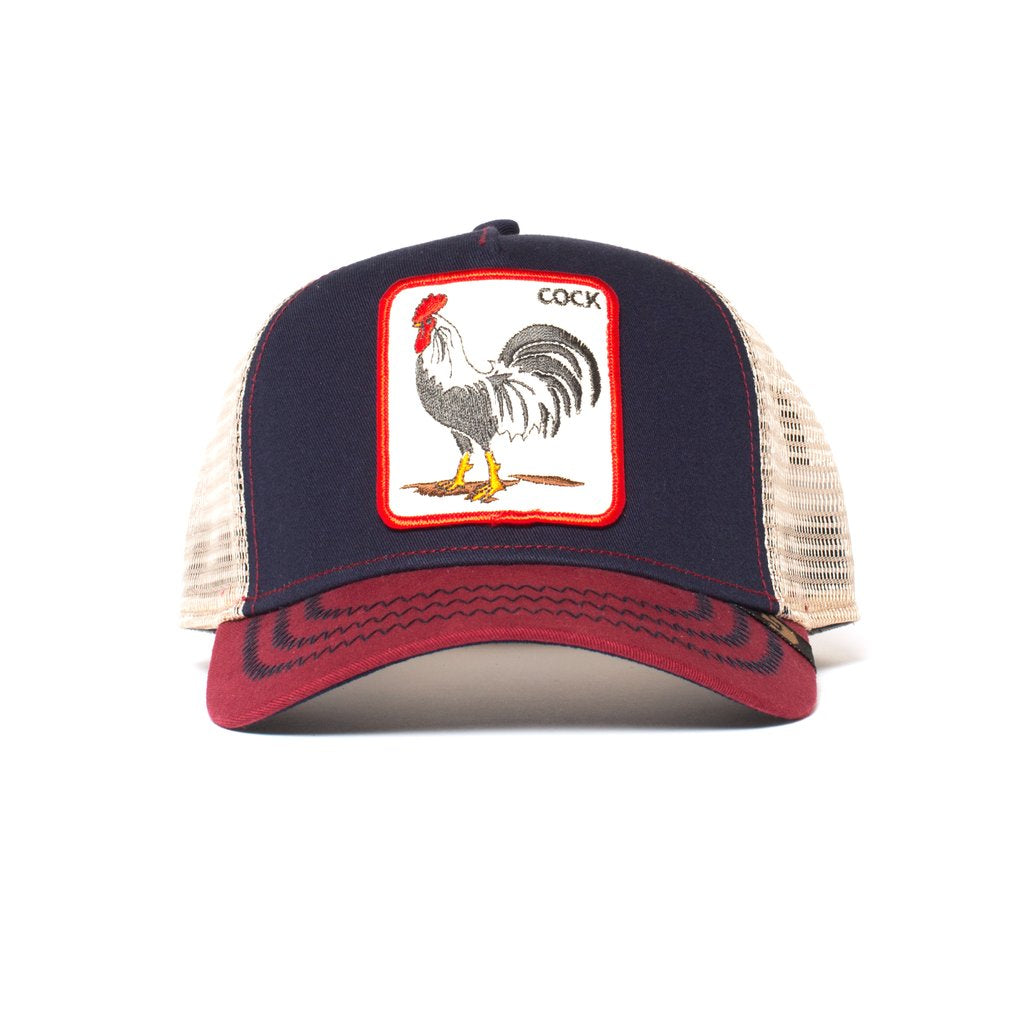 Goorin Bros All American Rooster Trucker Cap in Navy Buster McGee