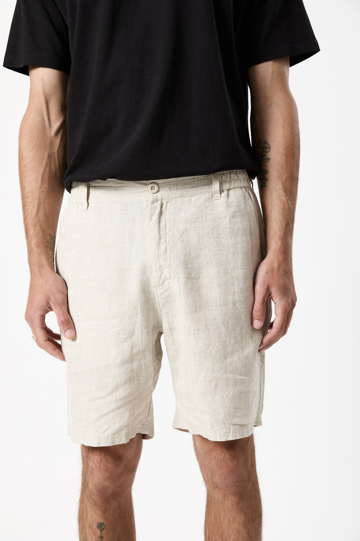 Mr Simple Tanner 3.0 Linen Shorts in Natural | Buster McGee