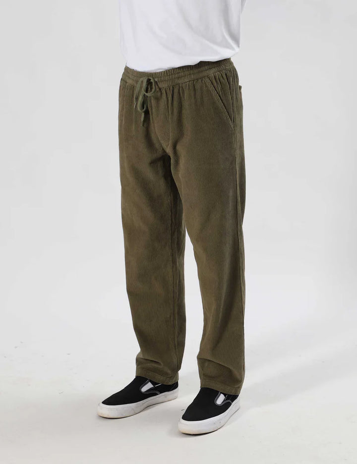 Mr Simple Burbank Elastic Cord Pant in Army | Buster McGee