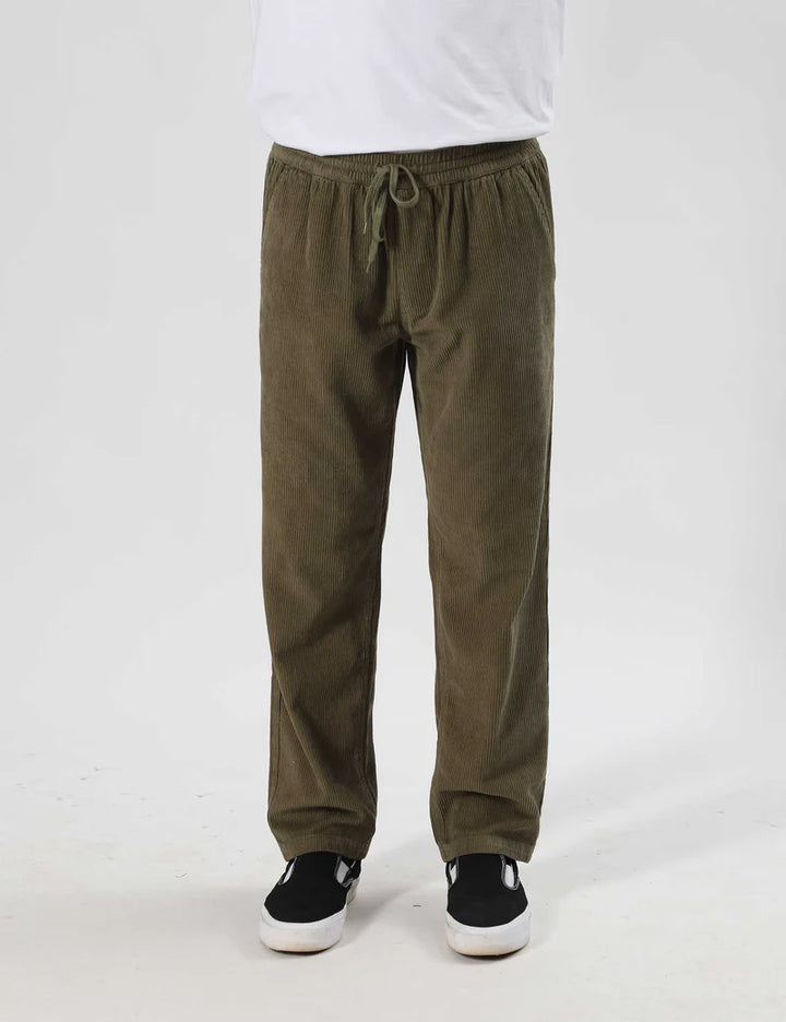 Mr Simple Burbank Elastic Cord Pant in Army | Buster McGee