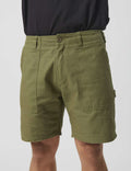 Mr Simple Carpenter Walk Short in Washed Army | Buster McGee