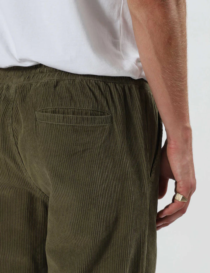 Mr Simple Burbank Elastic Cord Pant in Army | Buster McGee
