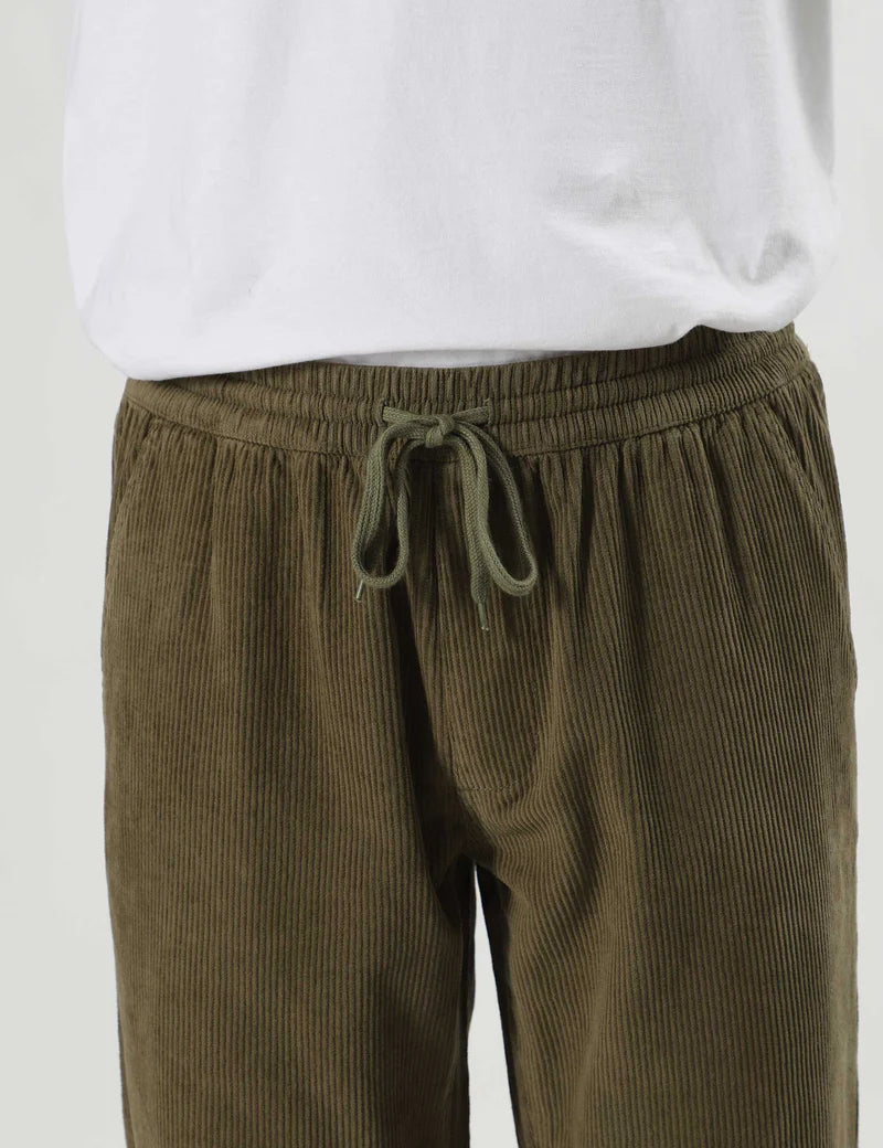 Mr Simple Burbank Elastic Cord Pant in Army | Buster McGee