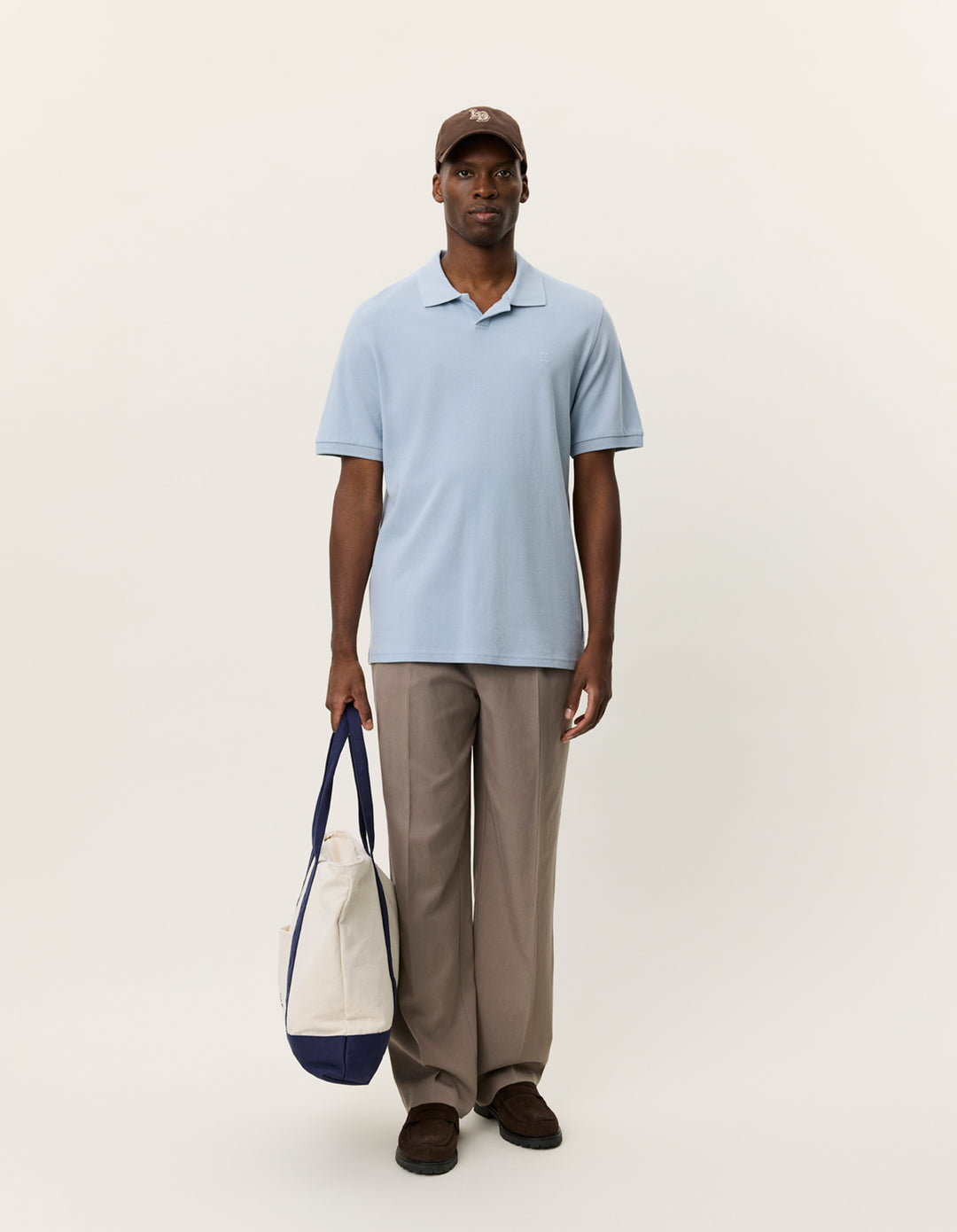 Les Deux Pique Polo in Blue Fog | Buster McGee Daylesford