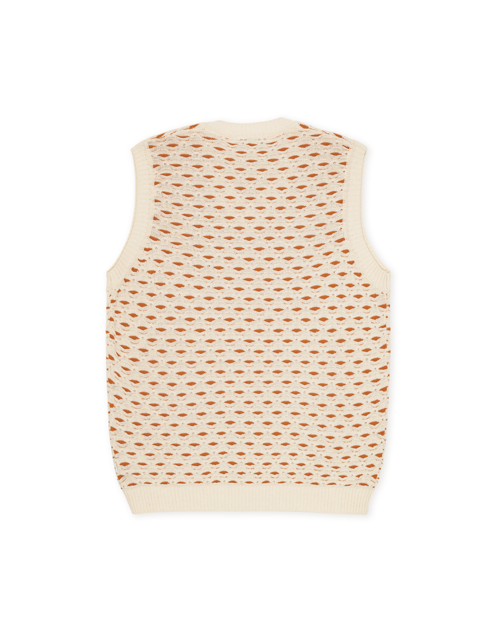 Les Deux Esmay Shell Knitted Vest in Eggnog White | Buster McGee