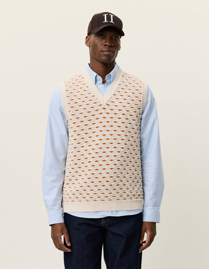 Les Deux Esmay Shell Knitted Vest in Eggnog White | Buster McGee