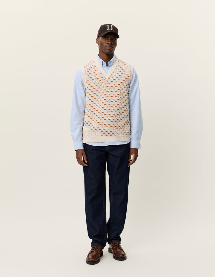 Les Deux Esmay Shell Knitted Vest in Eggnog White | Buster McGee