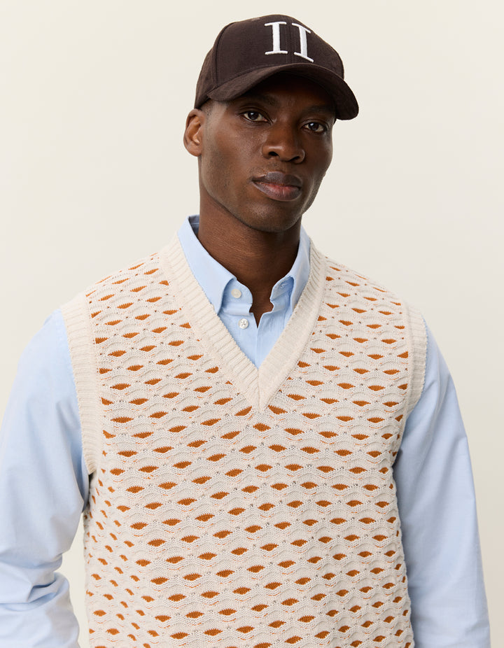 Les Deux Esmay Shell Knitted Vest in Eggnog White | Buster McGee