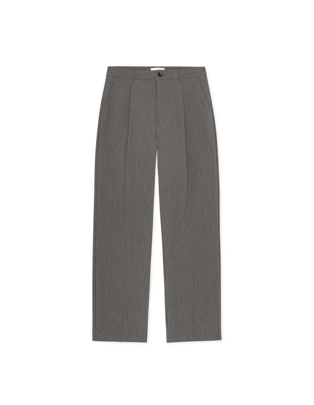 Les Deux Reece Pleated Mini Check Pants in Raven Grey | Buster McGee