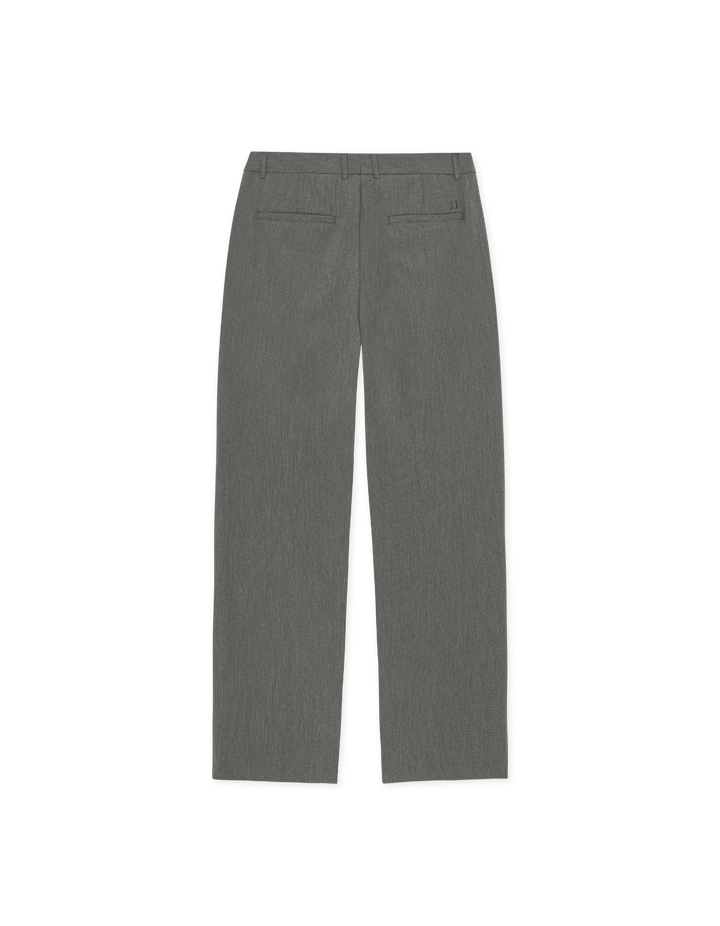 Les Deux Reece Pleated Mini Check Pants in Raven Grey | Buster McGee