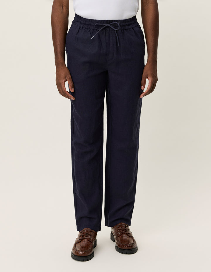 Les Deux Patrick Linen Pants in Dark Navy | Buster McGee