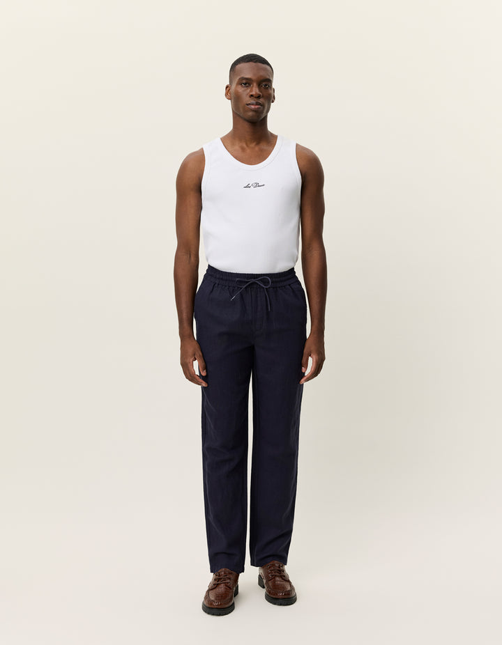 Les Deux Patrick Linen Pants in Dark Navy | Buster McGee