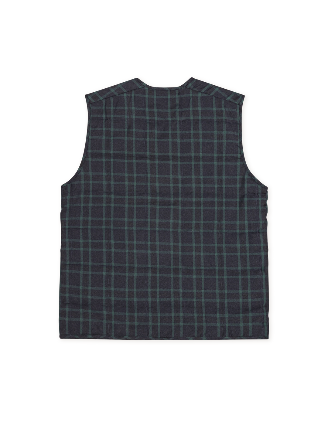 Les Deux Matt Quilted Check Vest in Dark Navy | Buster McGee