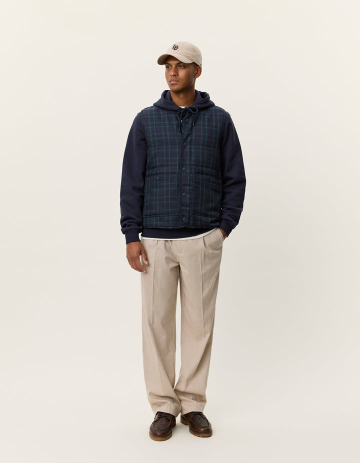 Les Deux Matt Quilted Check Vest
