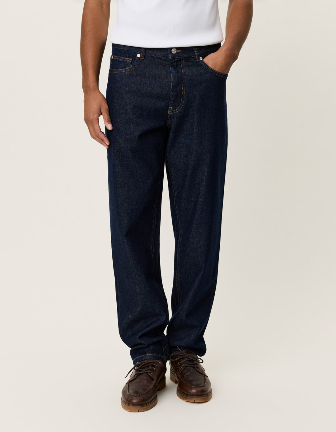 Les Deux Ryder Washed Denim Jeans in Dark Indigo | Buster McGee