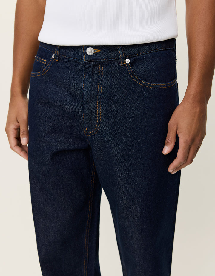 Les Deux Ryder Washed Denim Jeans in Dark Indigo | Buster McGee