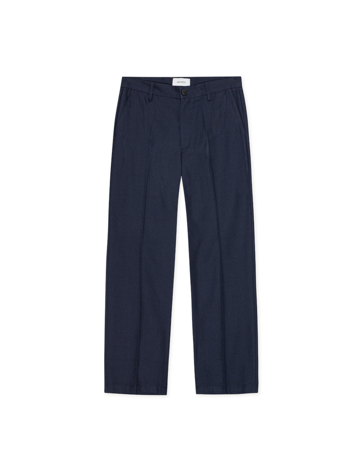 Les Deux Randall Houndstooth Suit Pants in Dark Navy | Buster McGee