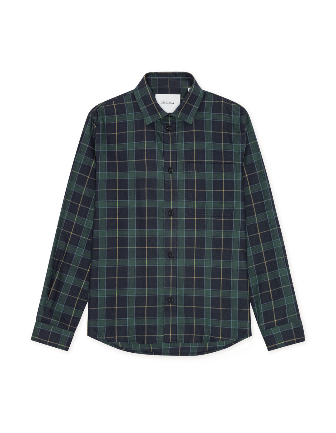 Les Deux Lennon Check Overshirt in Dark Navy | Buster McGee Daylesford