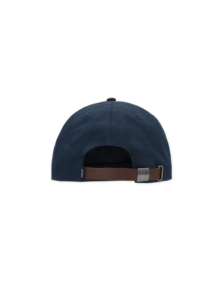 Les Deux Ivy League Organic Letterman Cap in Dark Navy | Buster McGee