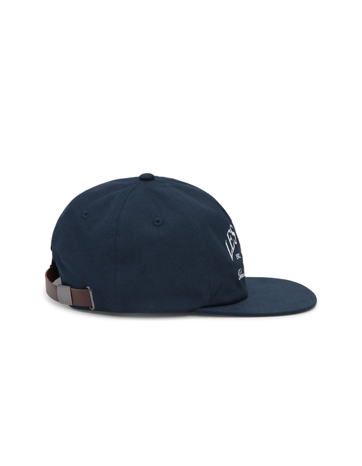 Les Deux Ivy League Organic Letterman Cap in Dark Navy | Buster McGee