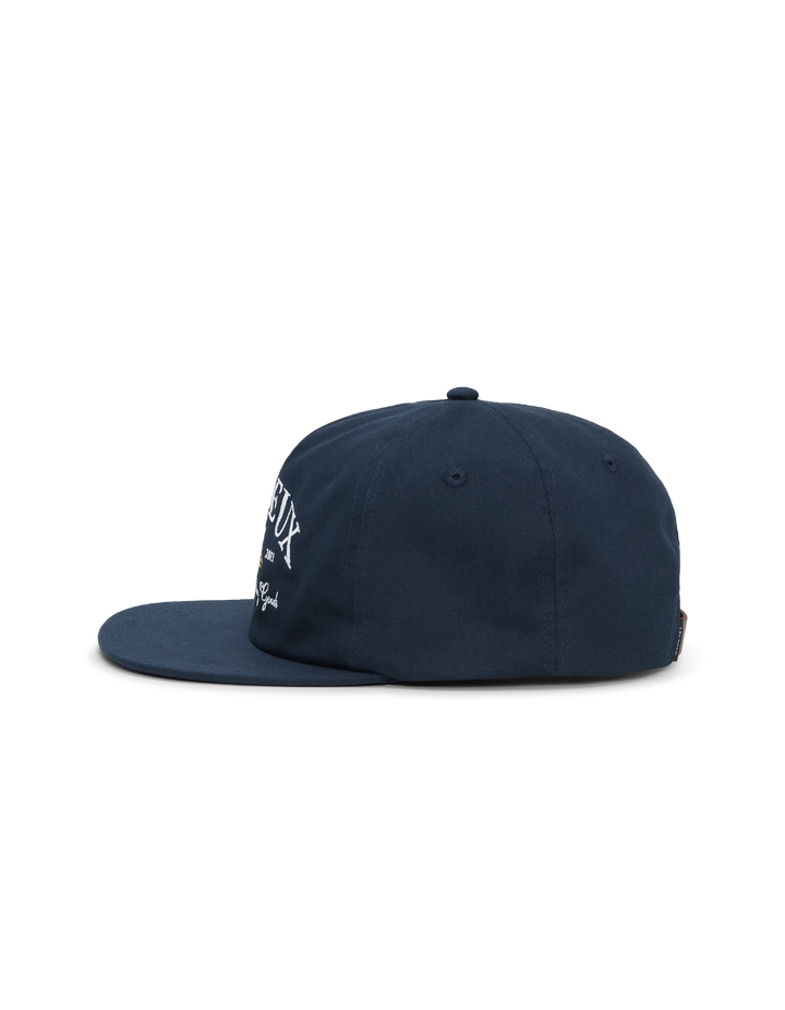 Les Deux Ivy League Organic Letterman Cap in Dark Navy | Buster McGee