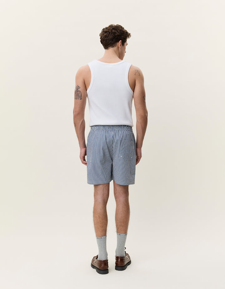 Les Deux Stripe Seersucker Swim Shorts | Buster McGee Daylesford