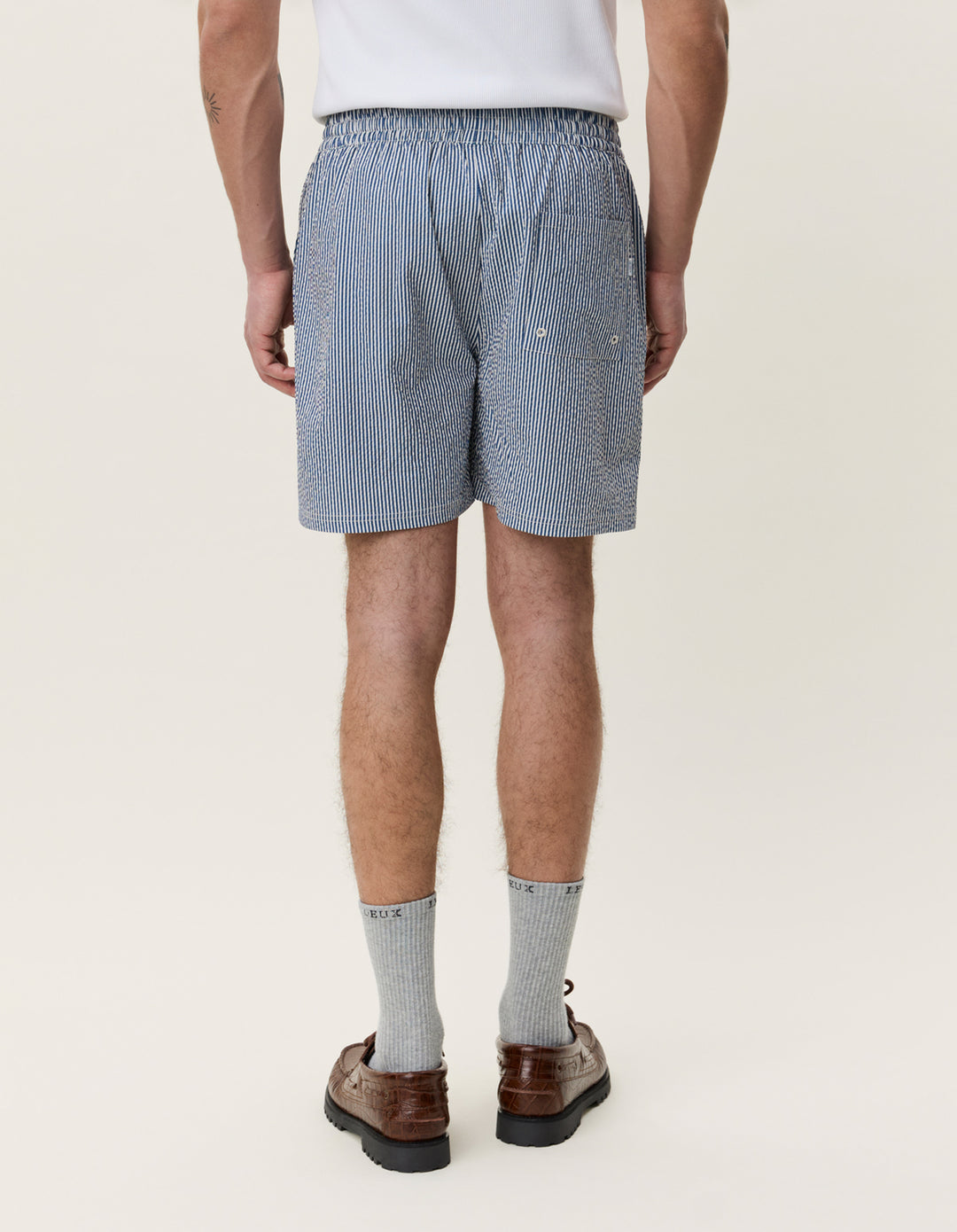 Les Deux Stripe Seersucker Swim Shorts | Buster McGee Daylesford