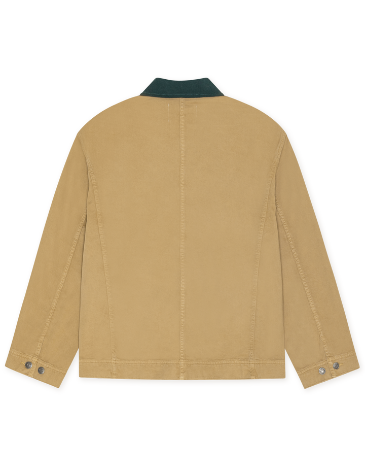 Les Deux Twill Zipper Jacket in Incense Beige