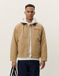 Les Deux Twill Zipper Jacket in Incense Beige | Buster McGee