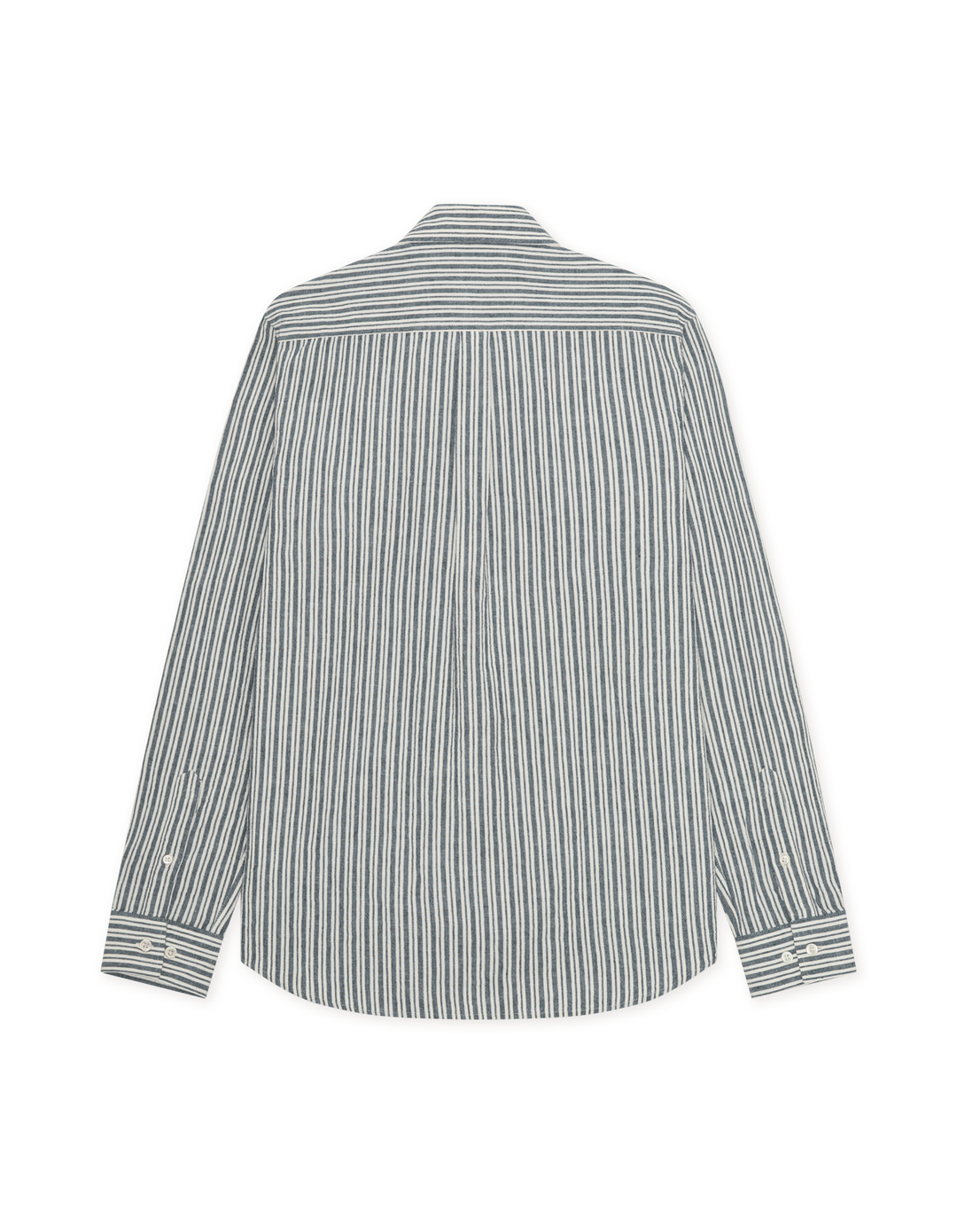 Les Deux Stripe Cotton-Linen Shirt in Dark Denim Blue | Buster McGee