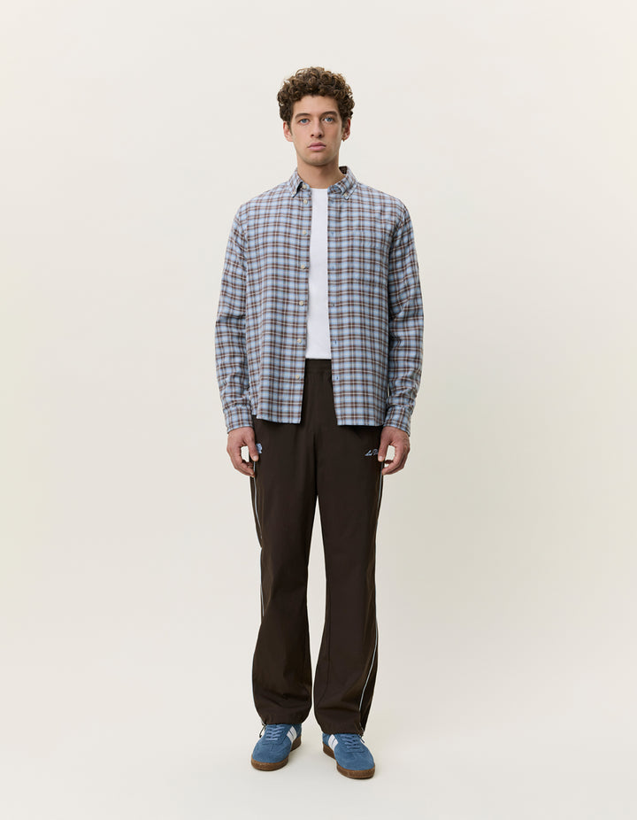 Les Deux Check Shirt in Faded Denim Blue | Buster McGee Daylesford