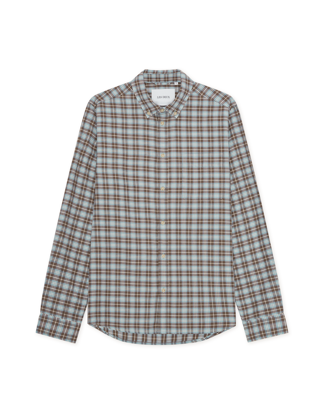 Les Deux Check Shirt in Faded Denim Blue | Buster McGee Daylesford