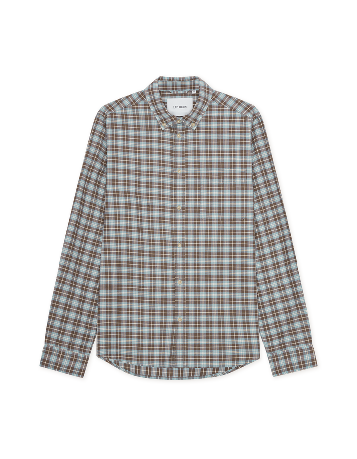 Les Deux Check Shirt in Faded Denim Blue | Buster McGee Daylesford