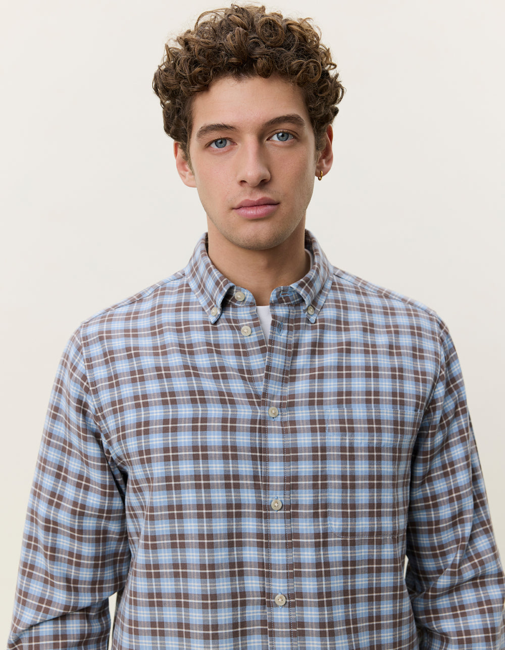 Les Deux Check Shirt in Faded Denim Blue | Buster McGee Daylesford