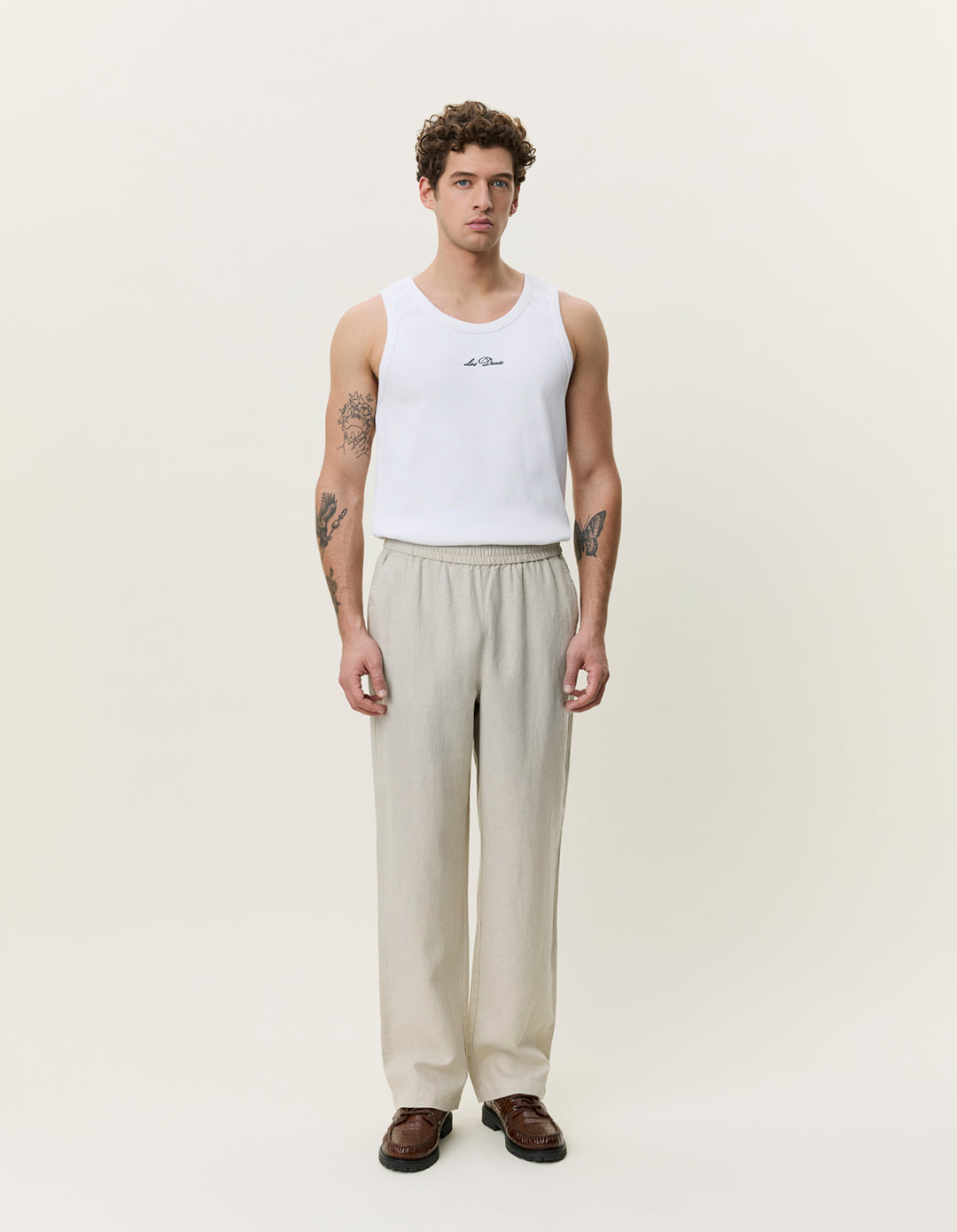 Les Deux Linen Casual Pants in Light Sand | Buster McGee Daylesford