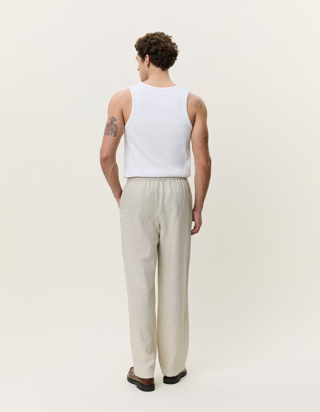 Les Deux Linen Casual Pants in Light Sand | Buster McGee Daylesford