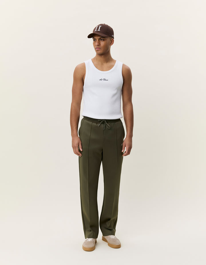 Les Deux Signature Casual Track Pants in Olive Night | Buster McGee