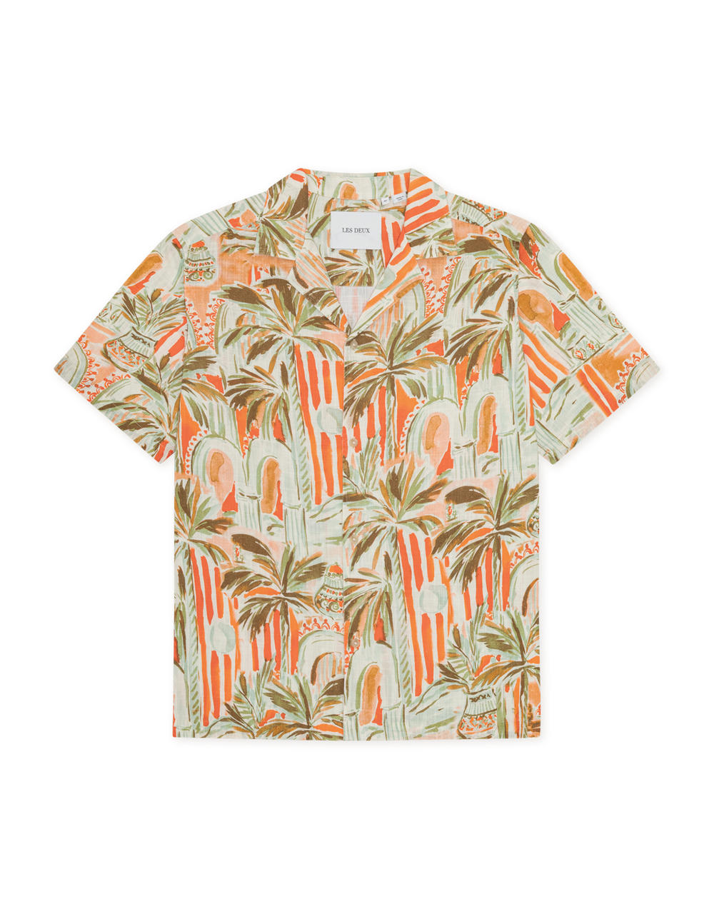 Les Deux Palm AOP SS Shirt in Raw Sienna Orange | Buster McGee