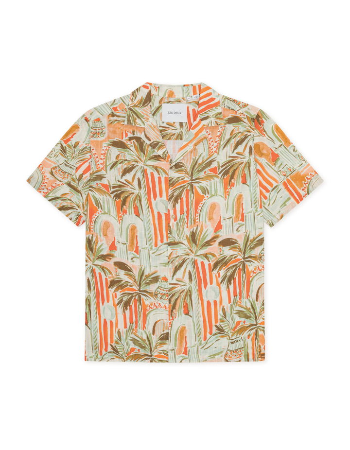 Les Deux Palm AOP SS Shirt in Raw Sienna Orange | Buster McGee
