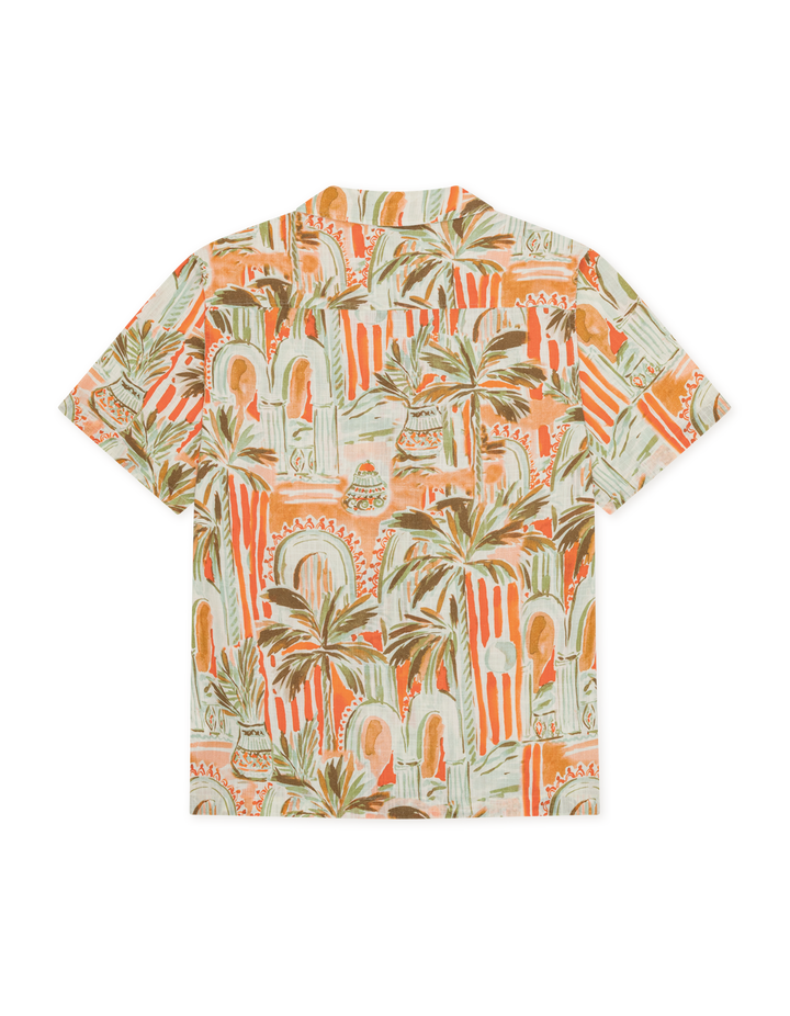 Les Deux Palm AOP SS Shirt in Raw Sienna Orange | Buster McGee