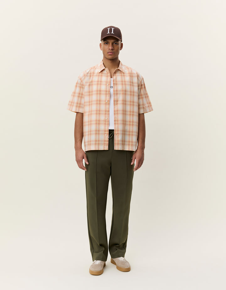 Les Deux Shadowcheck SS Shirt in Apricot Cream Orange | Buster McGee