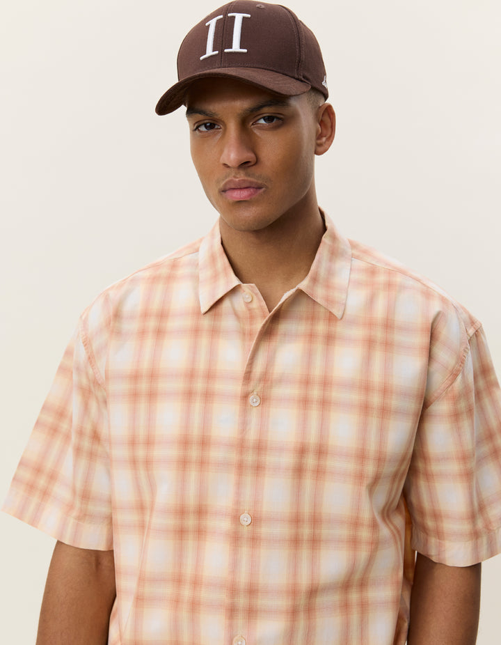 Les Deux Shadowcheck SS Shirt in Apricot Cream Orange | Buster McGee