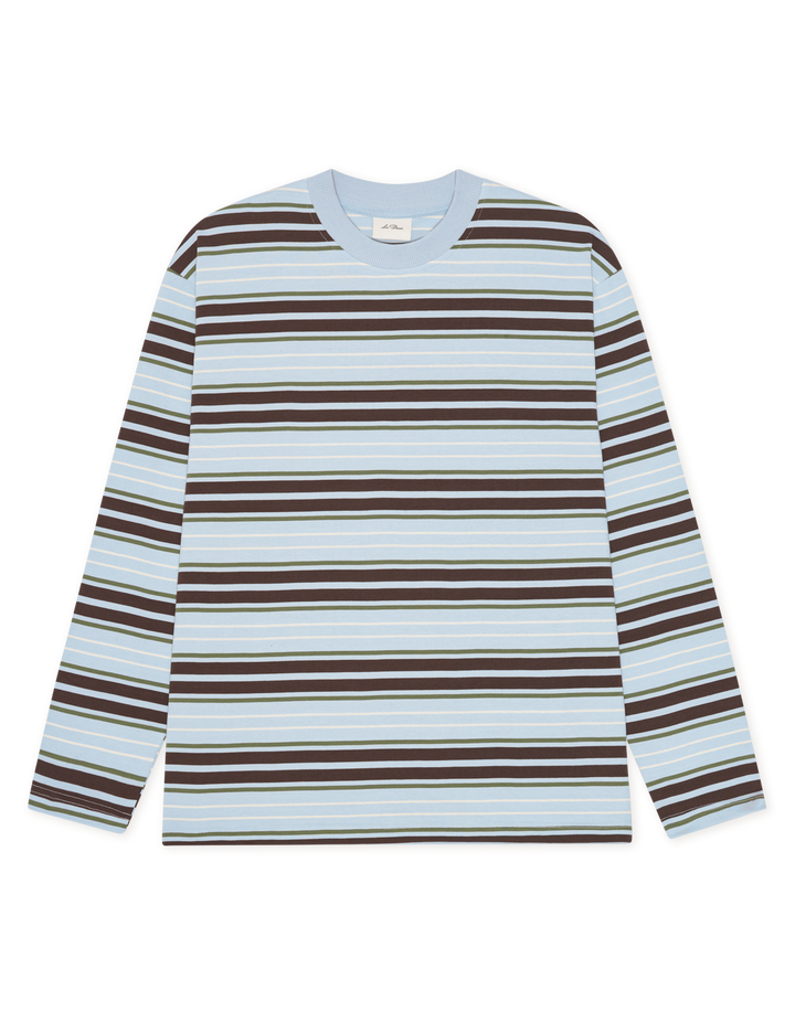 Les Deux Stripe LS T-Shirt in Skyway Blue | Buster McGee