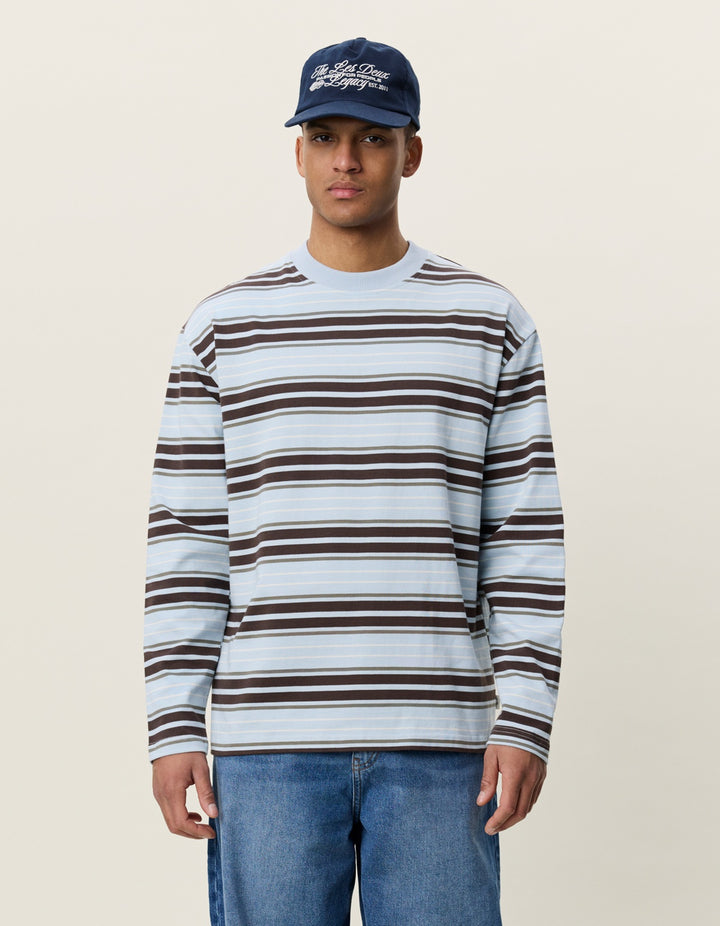 Les Deux Stripe LS T-Shirt in Skyway Blue | Buster McGee