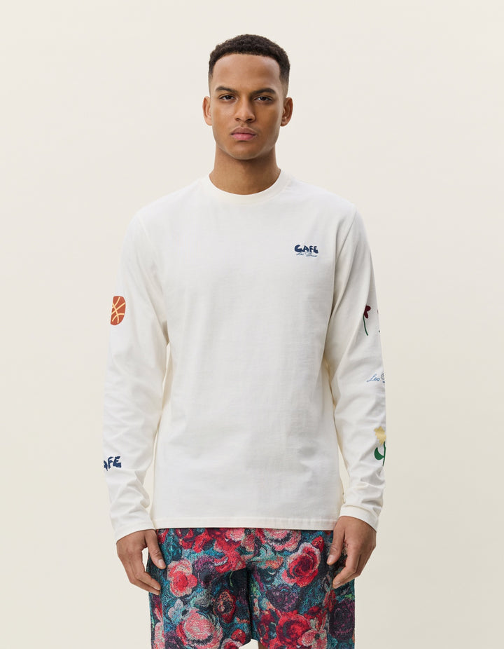 Les Deux Café Longsleeve T-Shirt in Light Ivory | Buster McGee