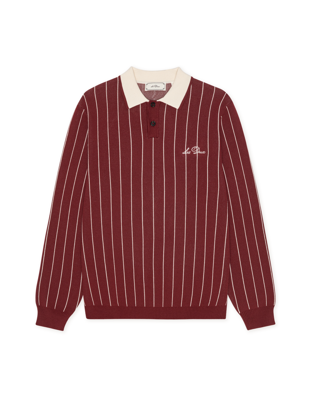 Les Deux Signature Knitted LS Polo in Chocolate Truffle | Buster McGee